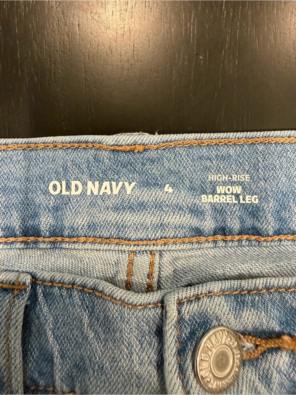 Old Navy Light Blue High Rise Jeans - Barrel Leg - Picture 2 of 3